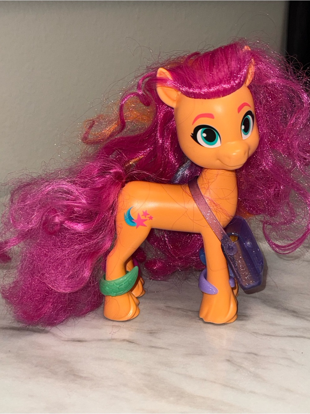 My little pony orange with pink hair